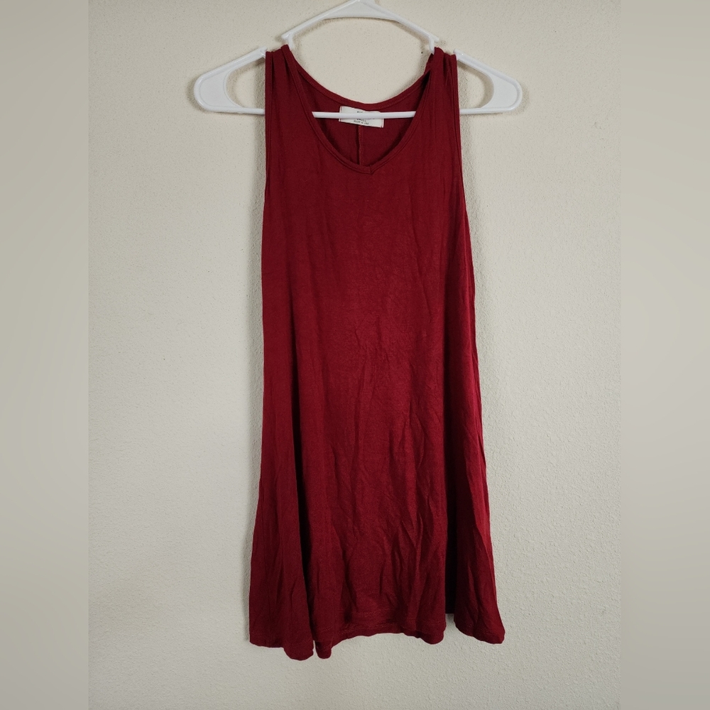 Made By Johnny tank dress Burgundy women's small casual summer